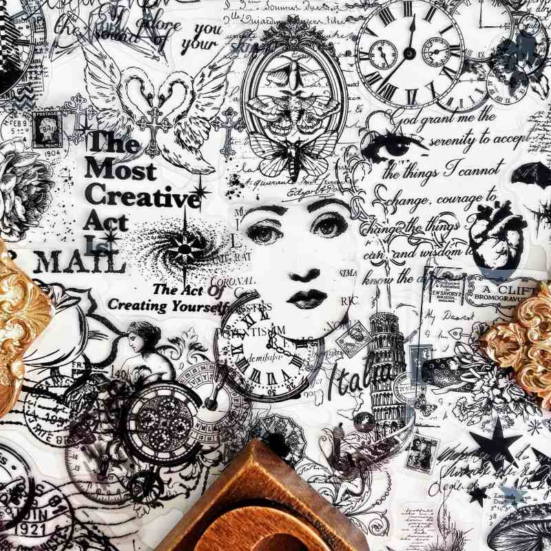 Ink Sketch Sticker 50PCS