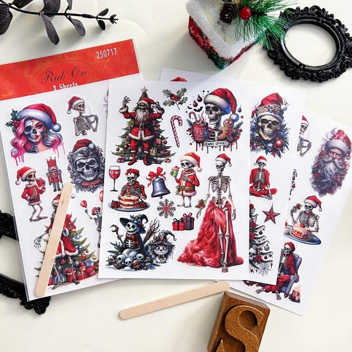 Gothic Xmas Transfer Sticker