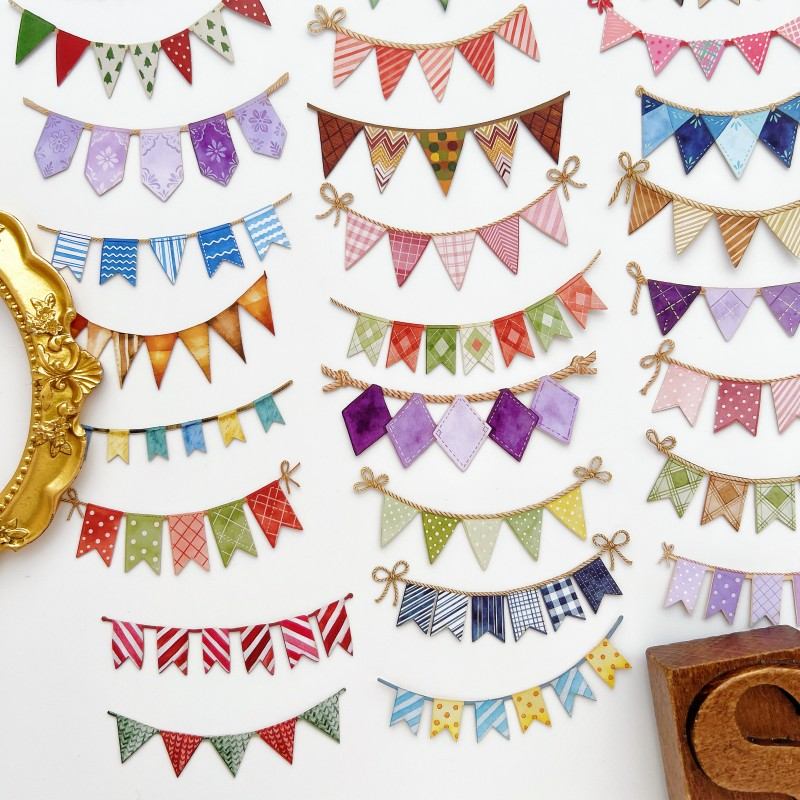 Colorful Flag Sticker 48PCS