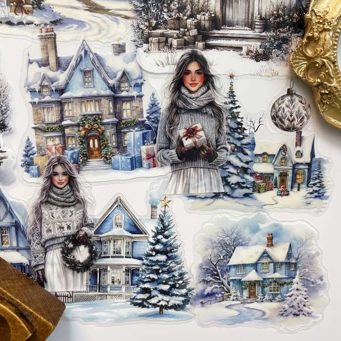 Frosty Cabin Sticker 35PCS