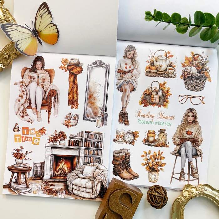 Afternoon Reading Sticker Book 20Sheets