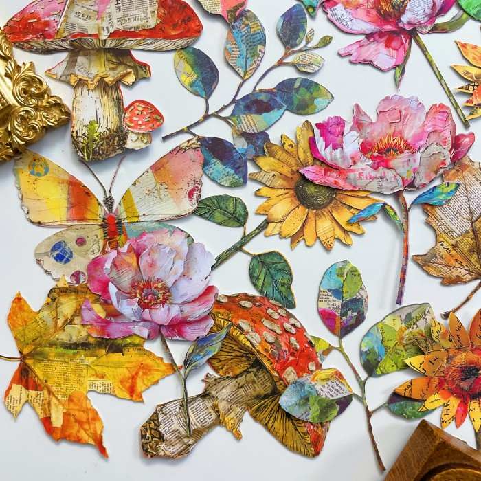 Paper Bouquet Sticker 30PCS