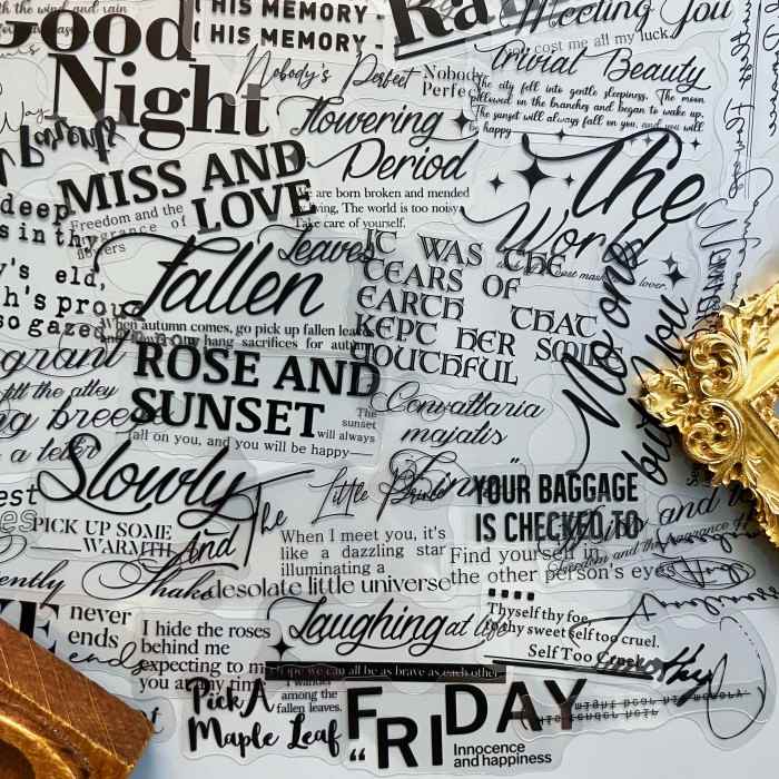 Words Sticker 100PCS