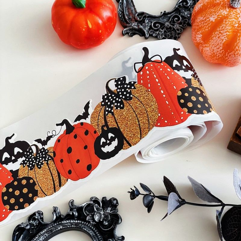 Hallow Pumpkin Border Sticker Roll