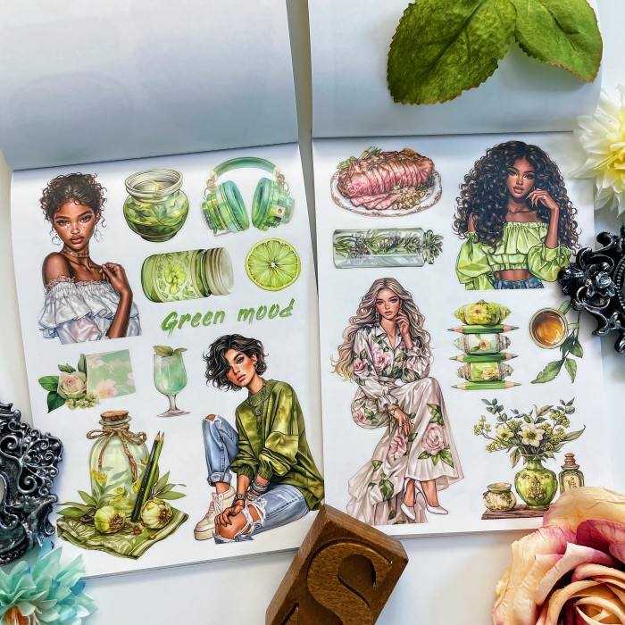Fresh Green Sticker Book 20Sheets
