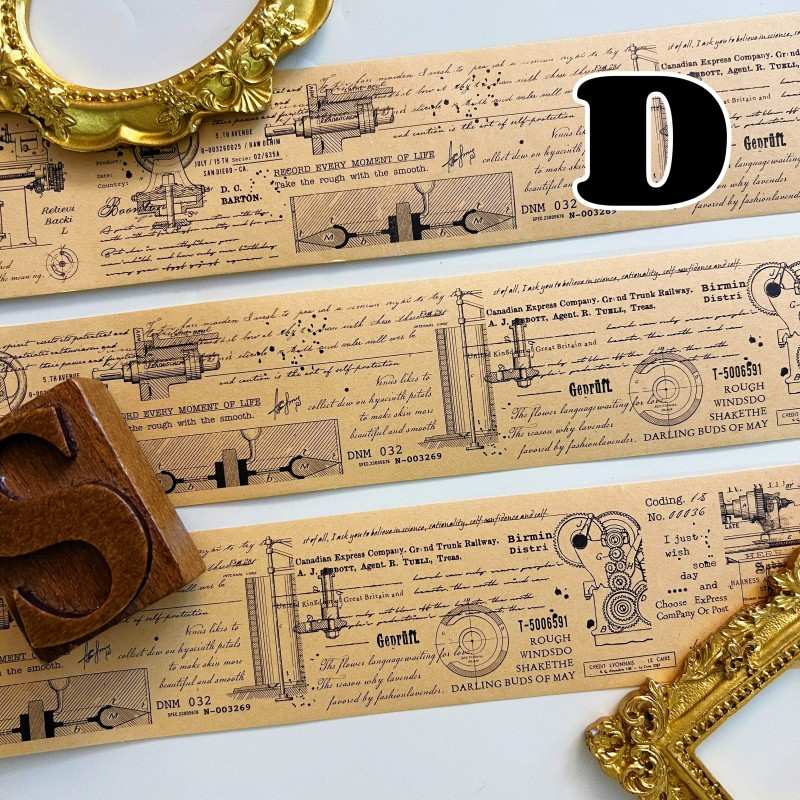 Fragment Of Manuscript Kraft Paper Sticker Roll