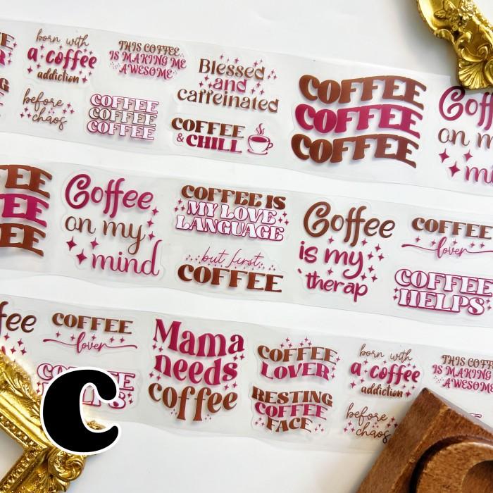 Coffee Quotes PET Tape Roll