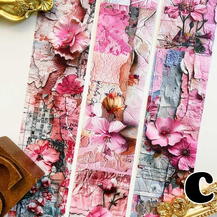 Flower Collage Washi Tape Roll