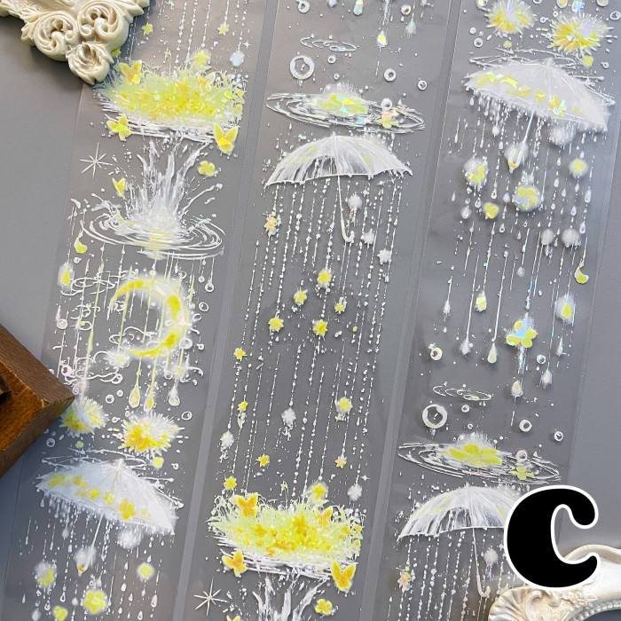 Hazy Rain PET Tape Roll