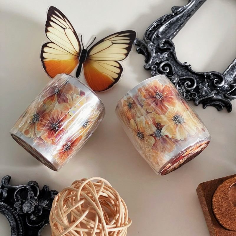 Brown Petals PET Tape | Xiao Bai Jia