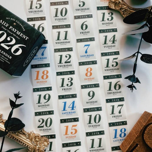 2026 Daily Notes Washi Tape Roll