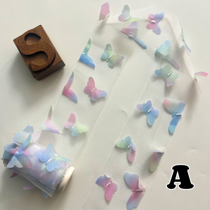 3D Butterfly Embroidered Ribbon