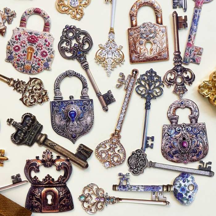 Lock And Key Sticker 60PCS
