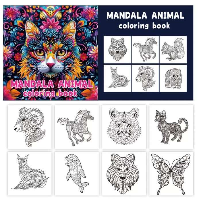Mandala Animal Coloring Book