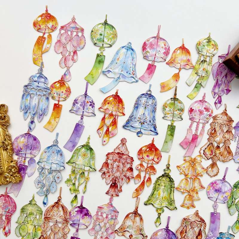 Wind Chime Sticker 60PCS