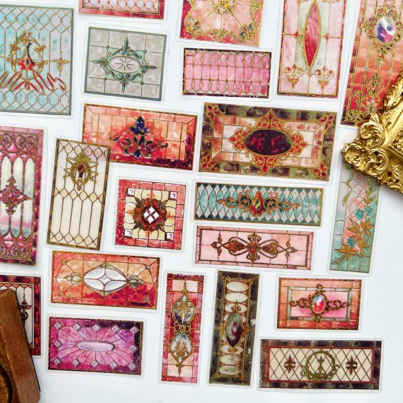 Vintage Tiles Sticker 90PCS
