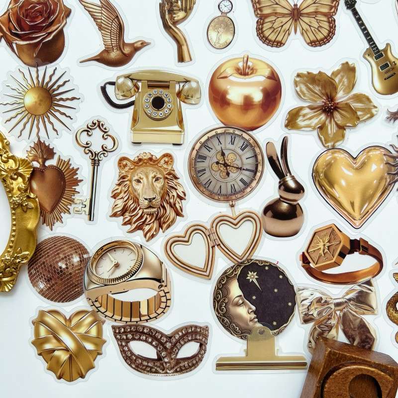 Antique Shine Sticker 50PCS