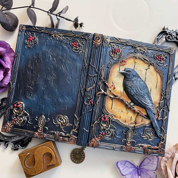 Raven Noir 3D Embossed Journal