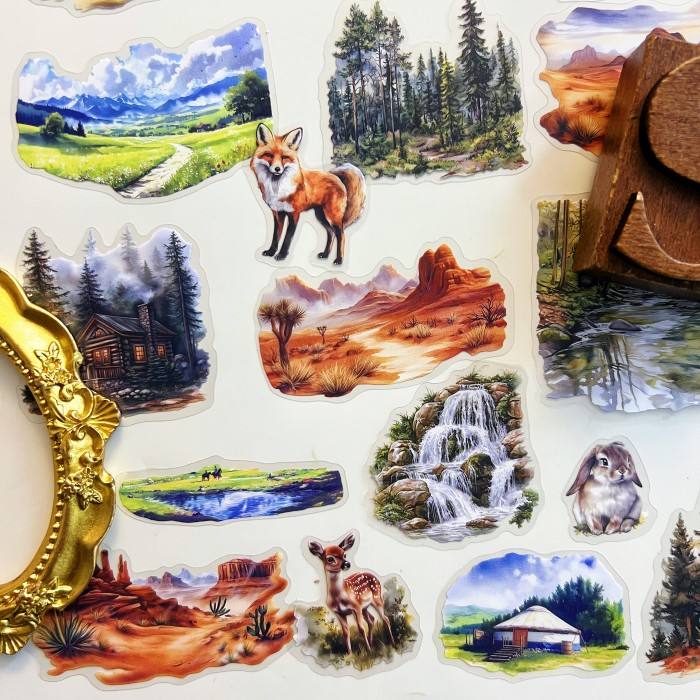 Deer Hollow Sticker 60PCS