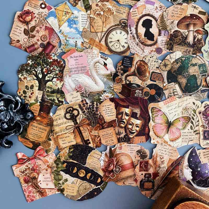 Vintage Mementos Sticker 50PCS