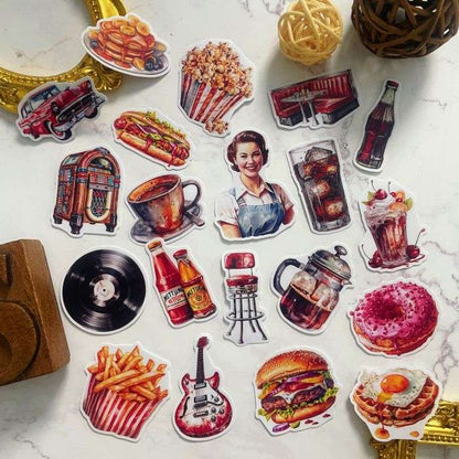 Burger Fries Combo Sticker 20PCS
