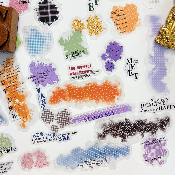 Colorful Plaid Sticker 90PCS