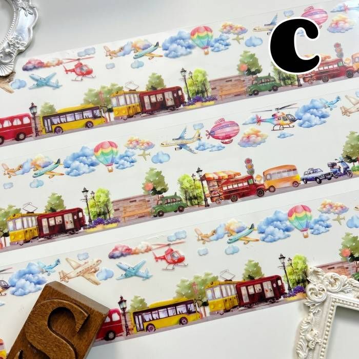 Parallel Scenery PET Tape Roll