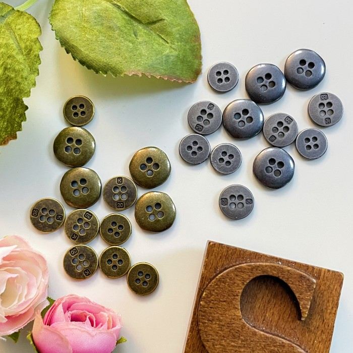 Brass Accent Buttons 24PCS