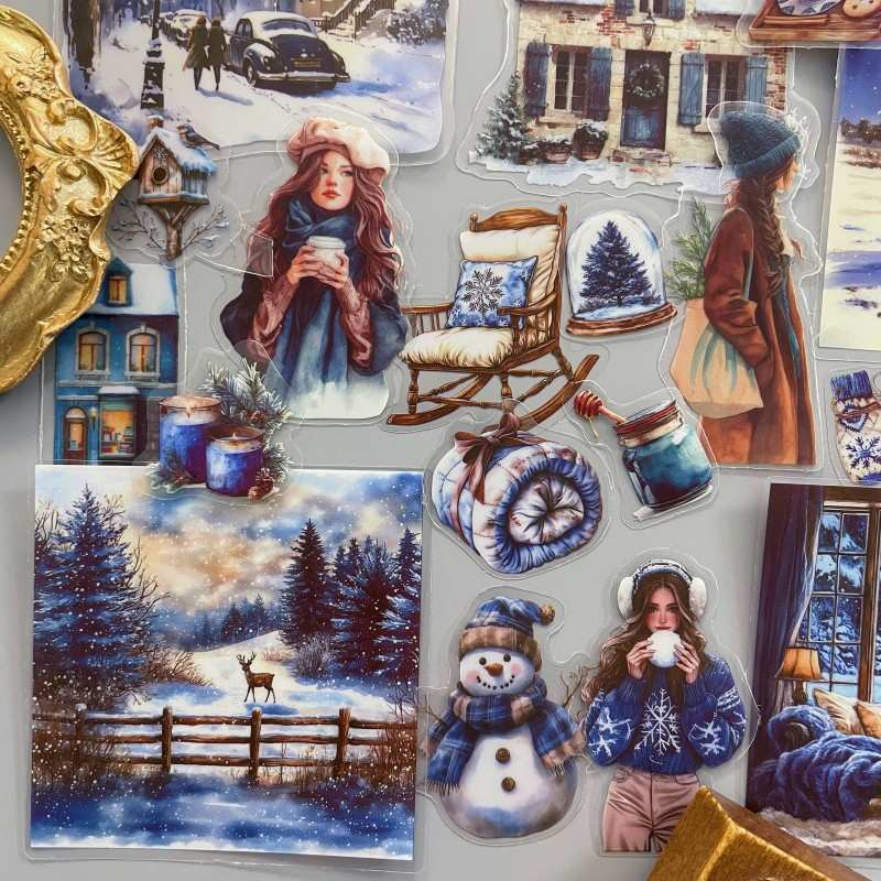 Snowy Town Sticker 60PCS