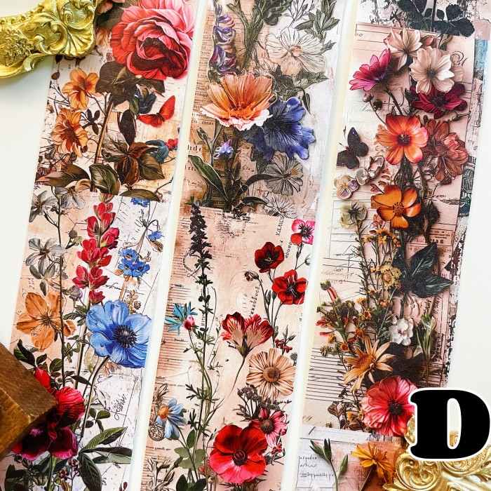 Flower Collage Washi Tape Roll