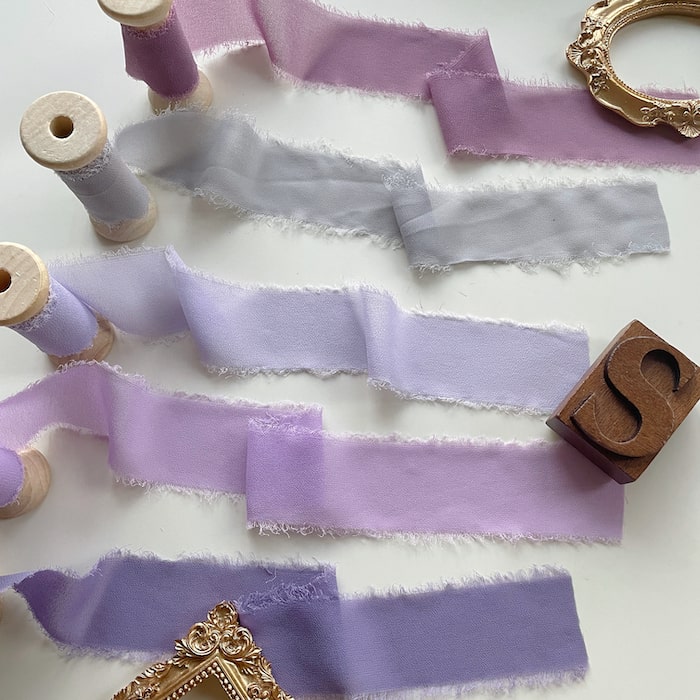 Frayed Edge Chiffon Ribbon Set #7