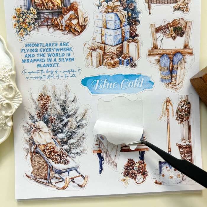 Blue Gold Symphony Sticker Book 20Sheets