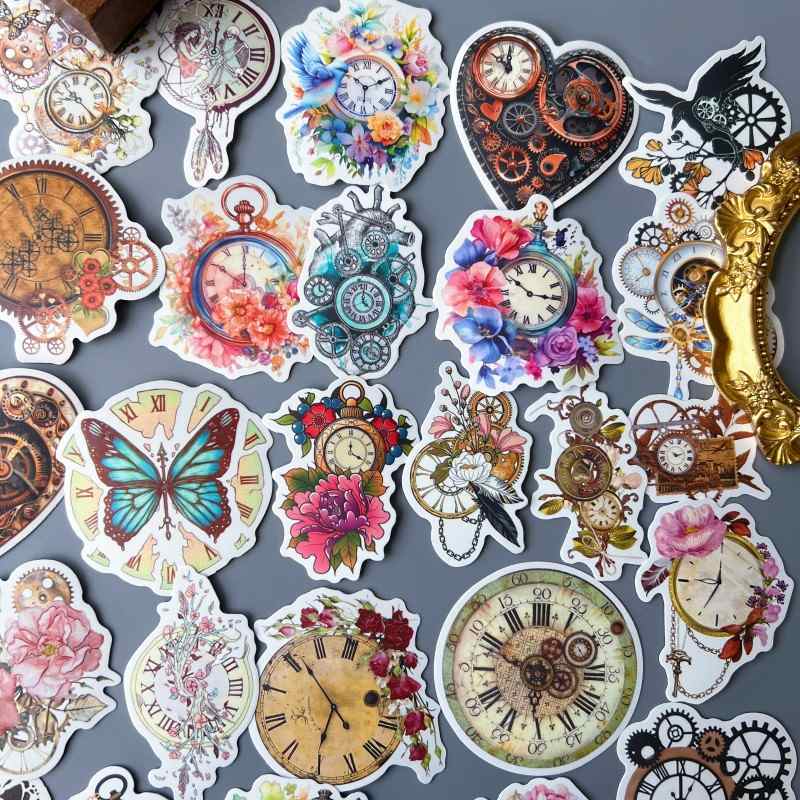 Antique Timer Sticker 50PCS