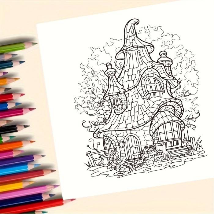 Fantastic Tree House Coloring Book