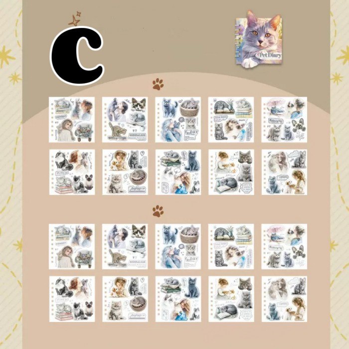 Pet Diary Sticker Book 20Sheets