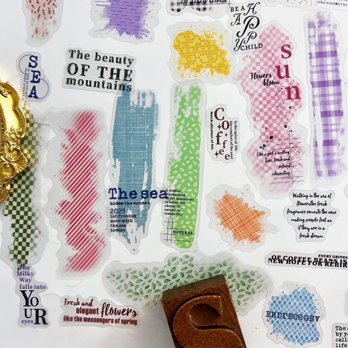Colorful Plaid Sticker 90PCS