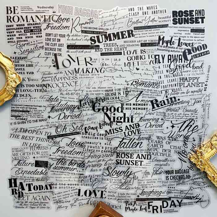 Words Sticker 100PCS