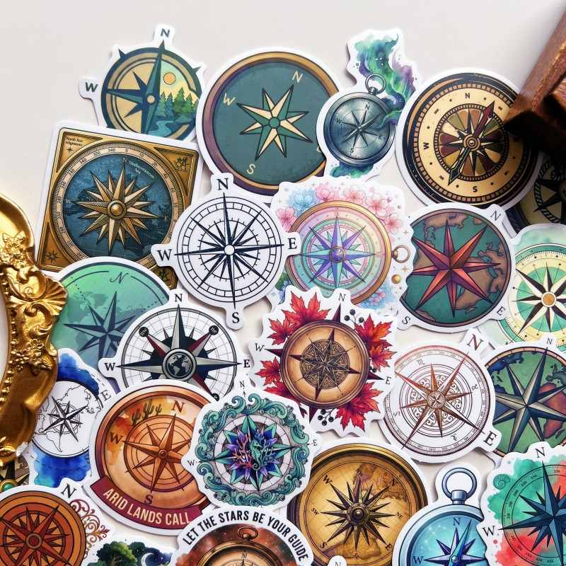 Wander Compass Sticker 50PCS