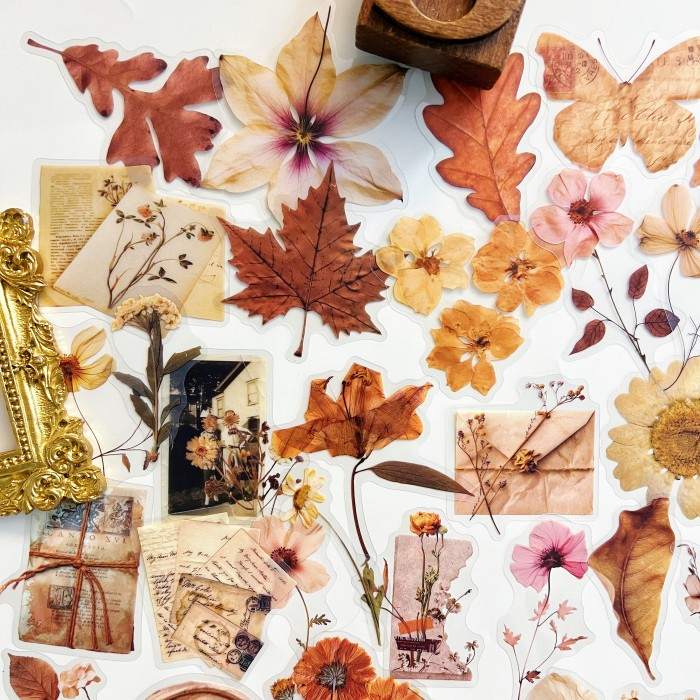 Dried Botanicals Sticker 50PCS