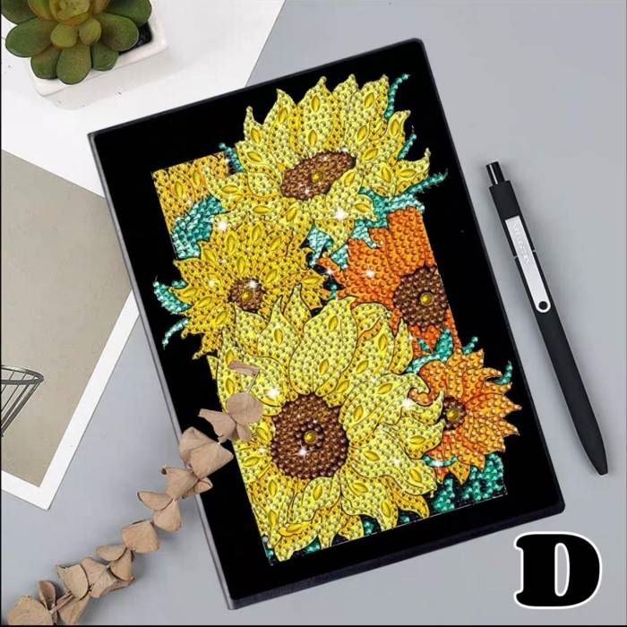 Floral Diamond Painting Dots Notebook Kit