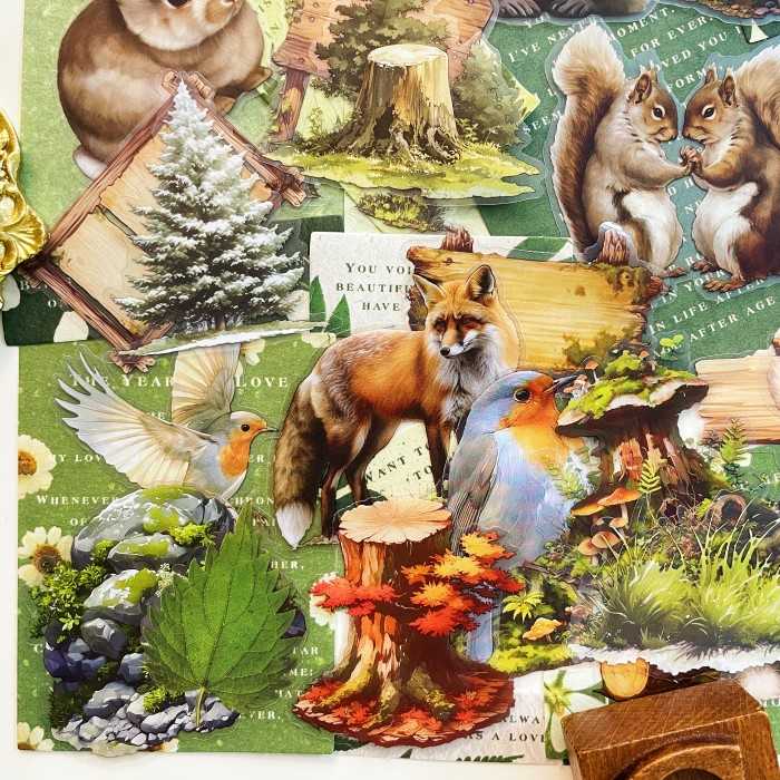 Leafy Refuge Ephemera Mystery Kit 90PCS