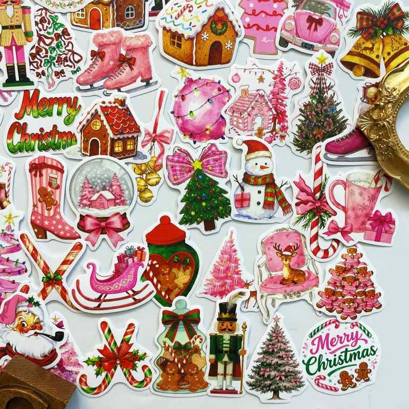 Pink Holiday Sticker 100PCS