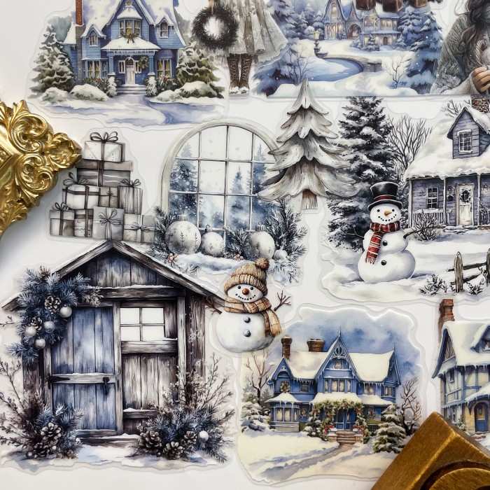 Frosty Cabin Sticker 35PCS