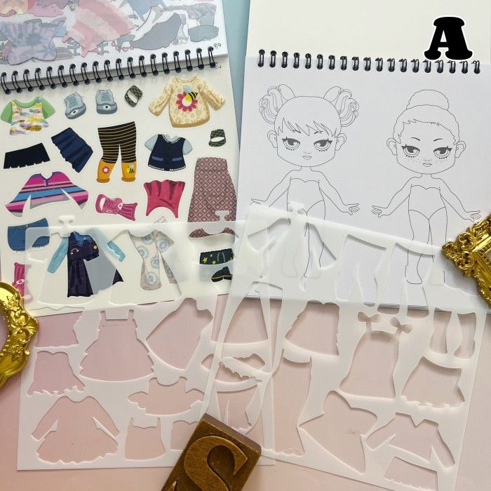 Dress For Designing Coloring Sticker Book