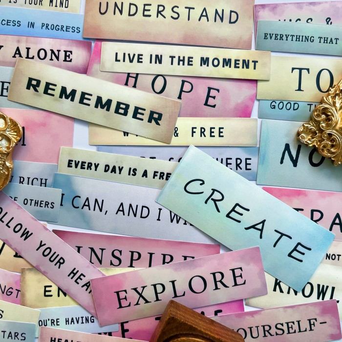 Rusty Words Sticker 50PCS