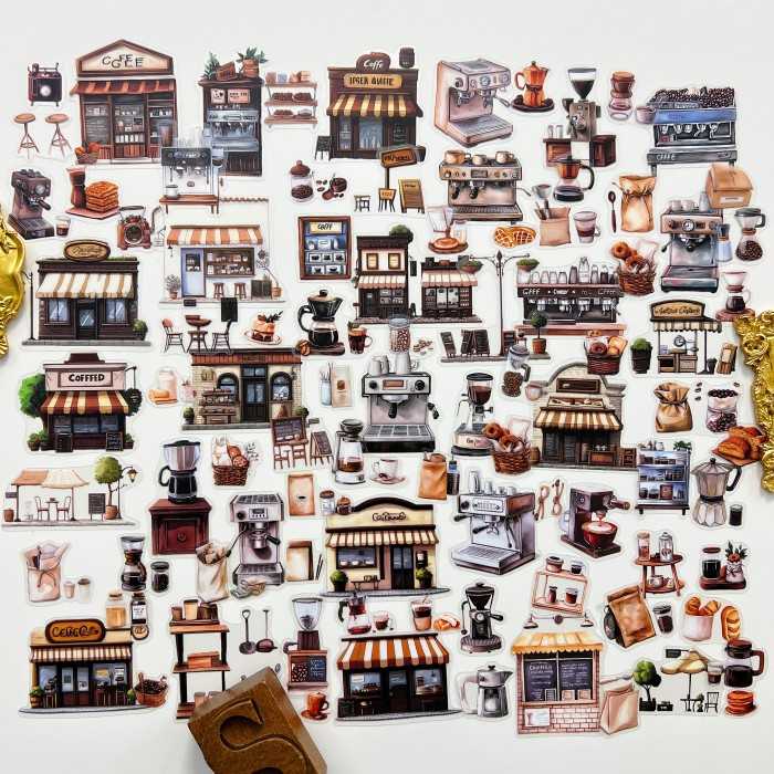 Double Coffee Sticker 90PCS