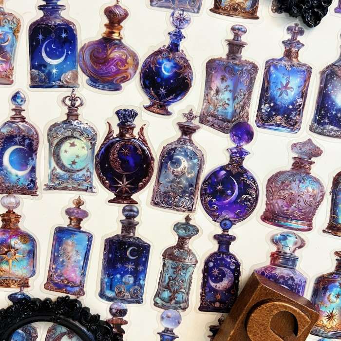 Moonlight Jar Sticker 50PCS