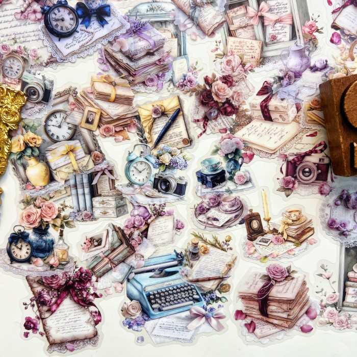 Flower Season Letter Sticker 90PCS