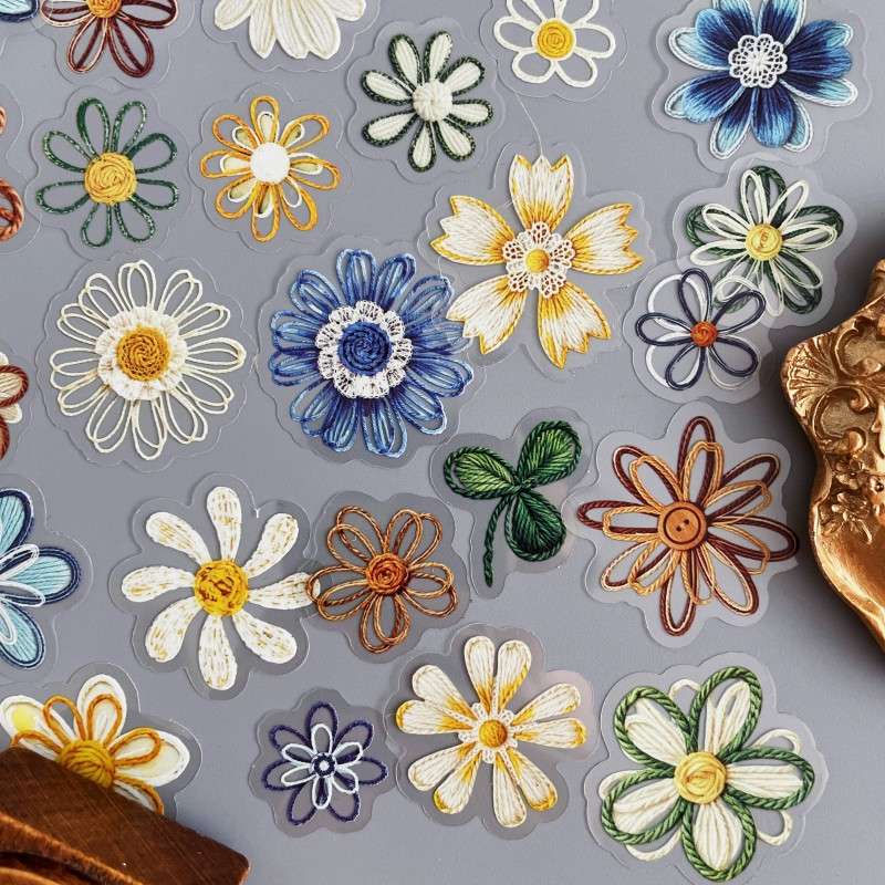 Thread Florets Sticker 80PCS