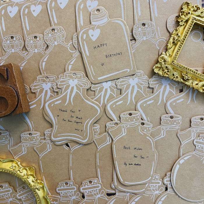 Wishing Bottle Kraft Paper Tags 50PCS